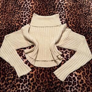 Forever 21 light green turtleneck sweater.